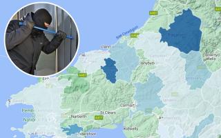 A Ceredigion postcode had among the lowest number of claims involving burglaries in every 1,000.