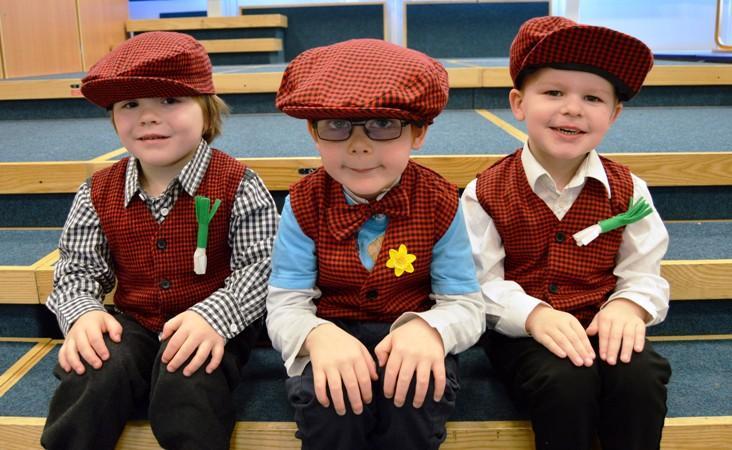 Eglwyswrw School boys Dyfan, William and Charlie. 
Picture: Tivy-Side Advertiser/Western Telegraph